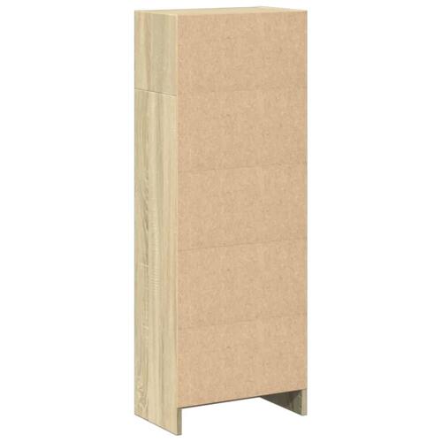 Bogreol 40x24x109 cm konstrueret træ sonoma-eg