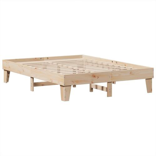 Sengeramme uden madras 150x200 cm massivt fyrretræ