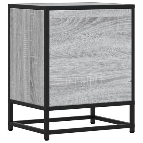 Sengeborde 2 stk. 40x31x50 cm konstrueret træ grå sonoma-eg