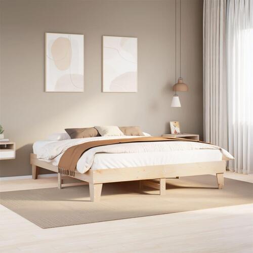 Sengeramme uden madras 180x200 cm massivt fyrretræ