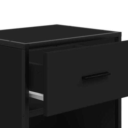 Sengeskabe 2 stk. 40x31x50 cm konstrueret træ sort
