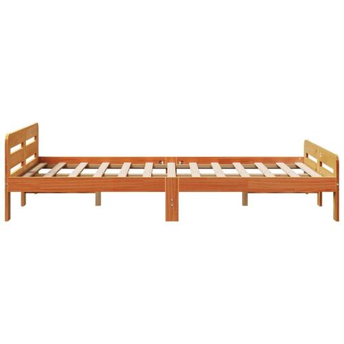 Sengeramme uden madras 120x200 cm massivt fyrretræ gyldenbrun