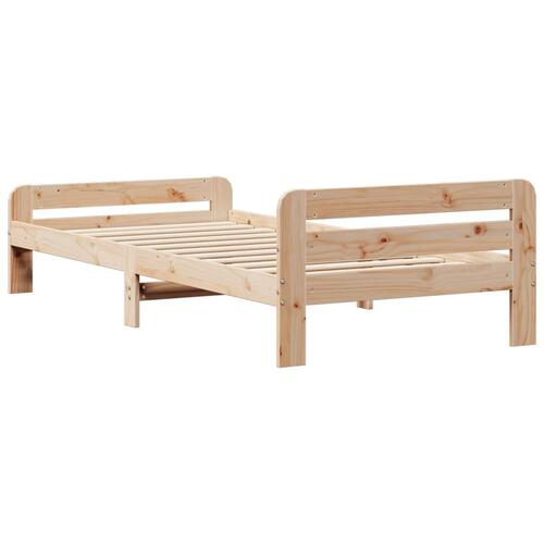 Sengeramme uden madras 75x190 cm massivt fyrretræ