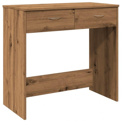 Skrivebord i kunsteg - 80 × 40 × 75 cm med 2 skuffer