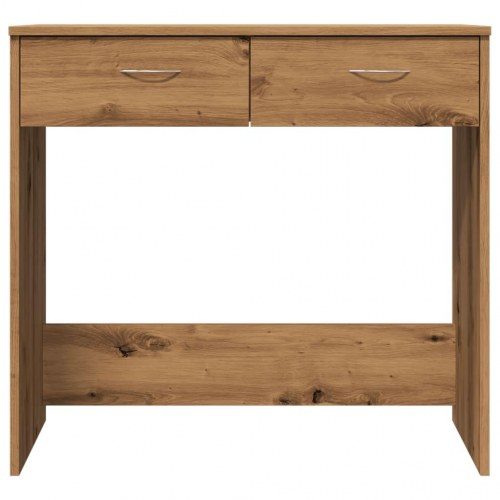 Skrivebord i kunsteg - 80 × 40 × 75 cm med 2 skuffer