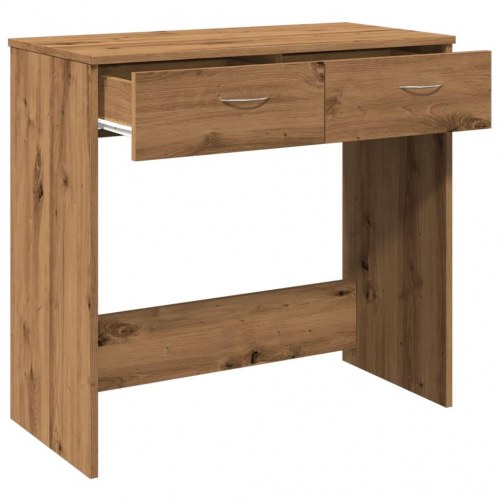 Skrivebord i kunsteg - 80 × 40 × 75 cm med 2 skuffer