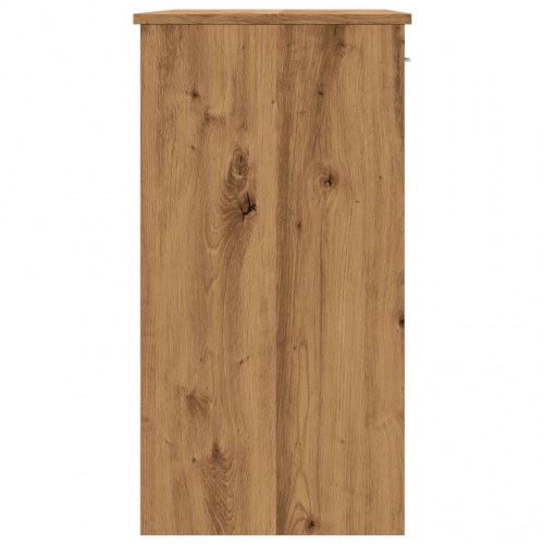 Skrivebord i kunsteg - 80 × 40 × 75 cm med 2 skuffer