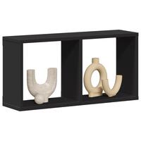 Vægskab 60x16x30 cm konstrueret træ sort