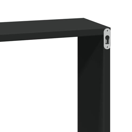 Vægskab 60x16x30 cm konstrueret træ sort