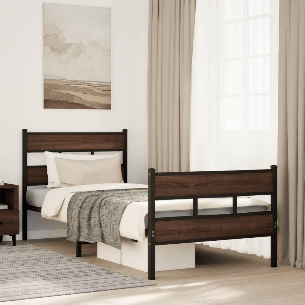 Sengeramme m. sengegavl + fodgærde 107x203 cm uden madras billede