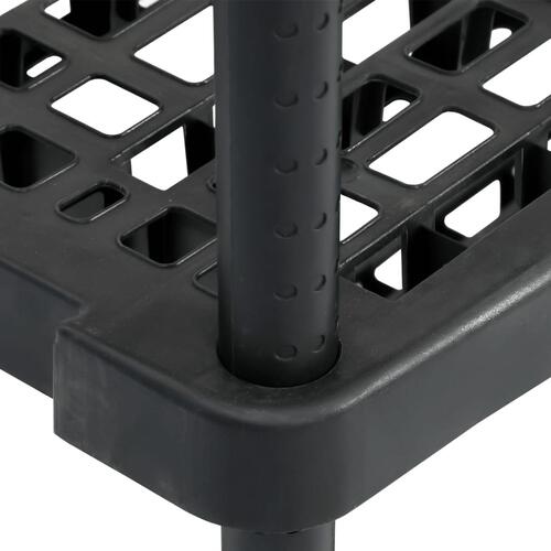 Opbevaringsreol 5 hylder 93,5x45,5x194,5 cm PP sort