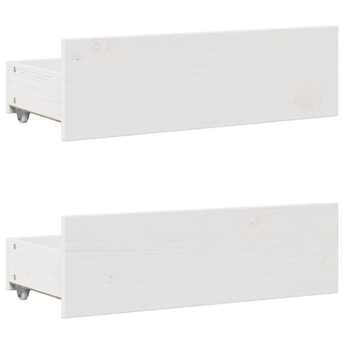 Sengeramme m. skuffer 160x200 cm uden madras massivt fyr hvid