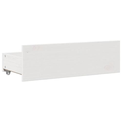 Sengeramme m. skuffer 160x200 cm uden madras massivt fyr hvid