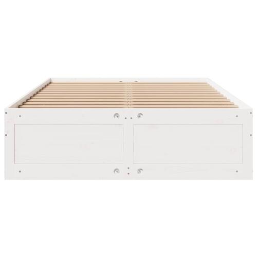 Sengeramme m. skuffer 150x200 cm uden madras massivt fyr hvid