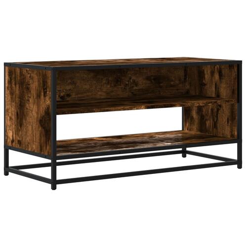 Tv-bord 91x40x46 cm konstrueret træ metal røget egetræsfarve