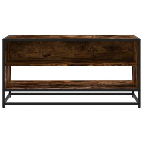 Tv-bord 91x40x46 cm konstrueret træ metal røget egetræsfarve
