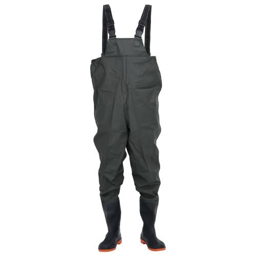 Waders med støvler str. 43 mørkegrøn