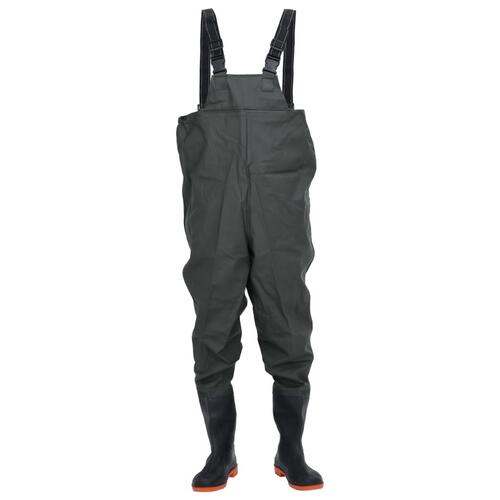Waders med støvler str. 46 mørkegrøn