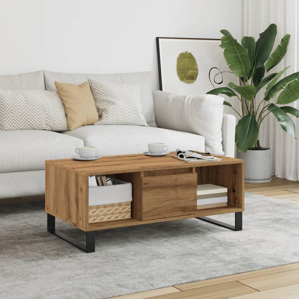 Sofabord 90x50x36,5 cm konstrueret træ kunsteg