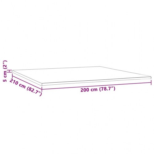 Topmadras i skum 200×210×5 cm - hvid