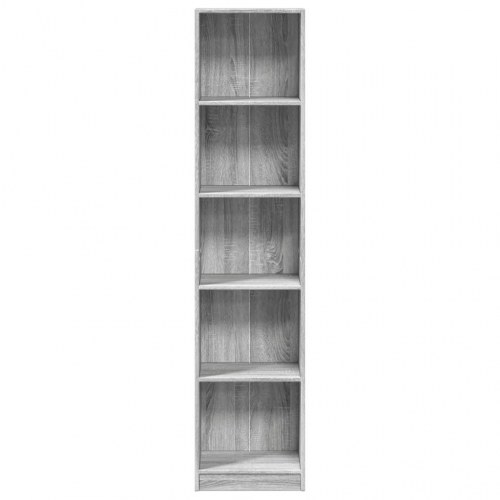 Bogreol 40×24×176 cm i konstrueret træ - grå sonoma-eg