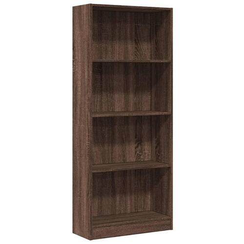 Bogreol 60x24x143 cm konstrueret træ brun egetræsfarve