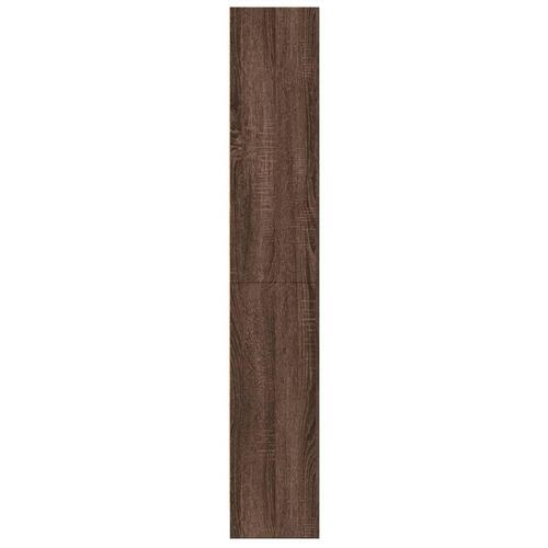 Bogreol 60x24x143 cm konstrueret træ brun egetræsfarve