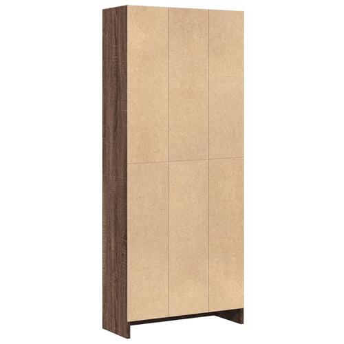 Bogreol 60x24x143 cm konstrueret træ brun egetræsfarve