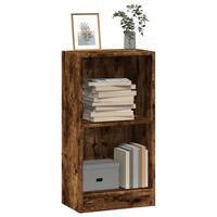 Bogreol 40x24x76 cm konstrueret træ røget egetræsfarve