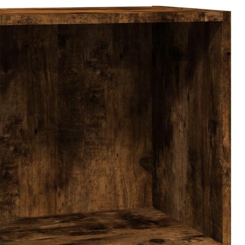 Bogreol 40x24x76 cm konstrueret træ røget egetræsfarve