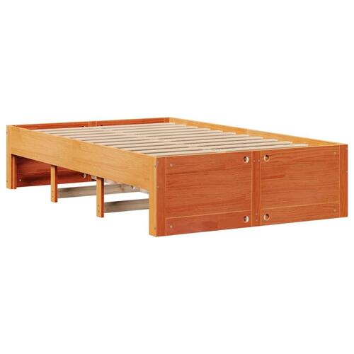 Sengeramme m. skuffer 135x190 cm uden madras massivt fyr brun