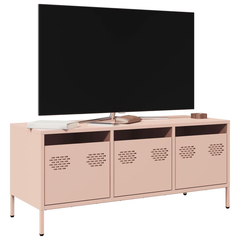 Tv-Bord 68X39X43,5 Cm Koldvalset Stål - 101.5 cm / Lyserød