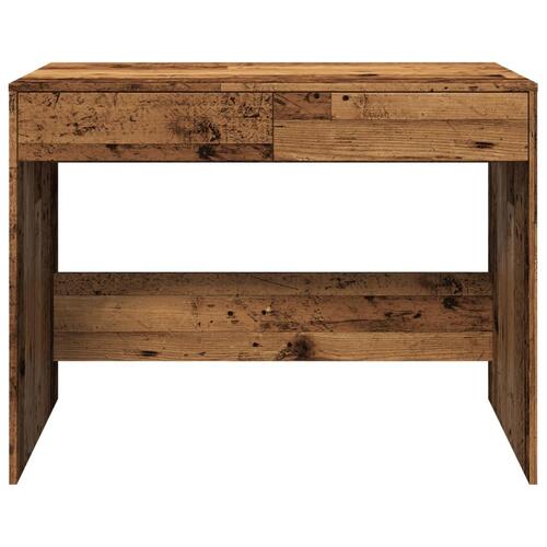 Skrivebord 101x50x76,5 cm konstrueret træ antikt trælook