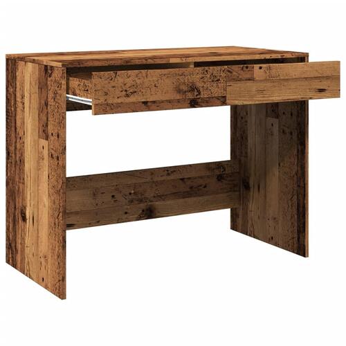 Skrivebord 101x50x76,5 cm konstrueret træ antikt trælook