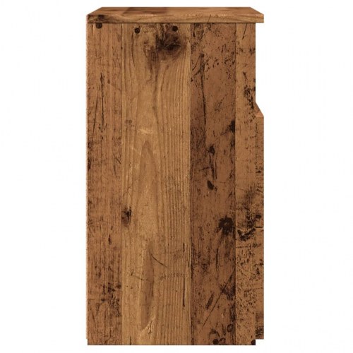 Sengeborde 2 stk. - 50×32×60 cm i konstrueret træ, gammelt trælook