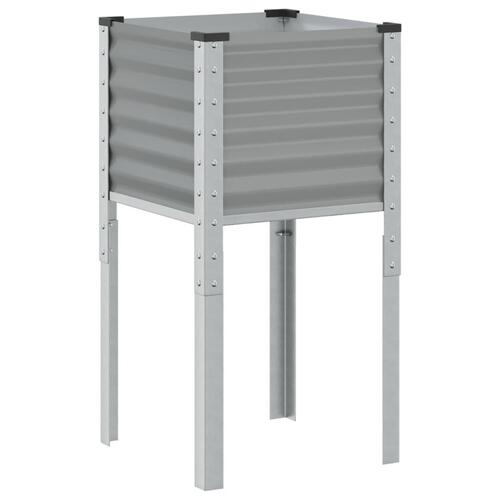 Plantekasse 45x45x88 cm stål grå