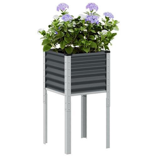 Plantekrukke 45x45x88 cm stål antracitgrå