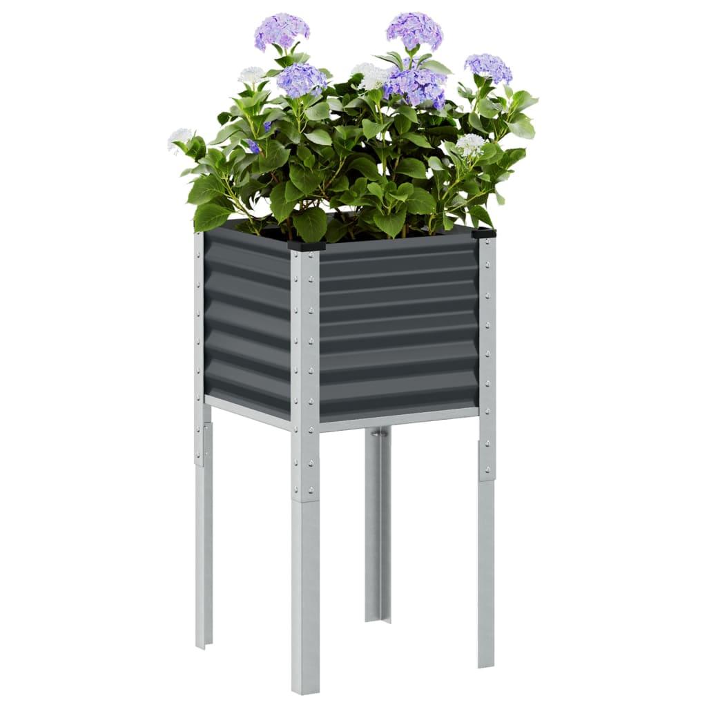 Plantekrukke 45x45x88 cm stål antracitgrå