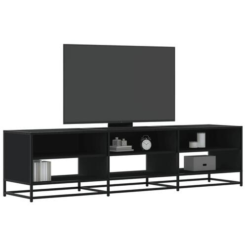 Tv-bord 180x40x46 cm konstrueret træ sort