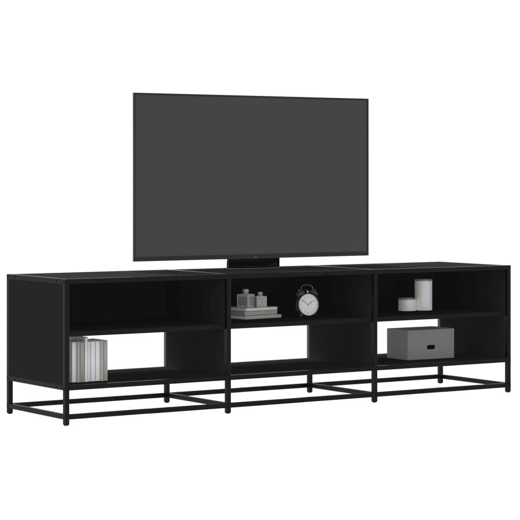 Tv-bord 180x40x46 cm konstrueret træ sort
