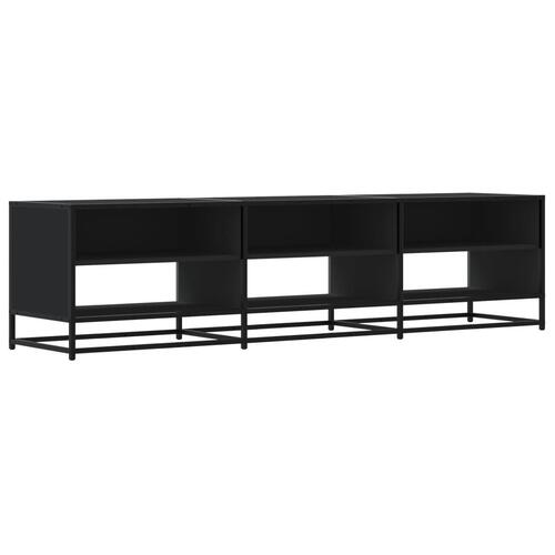 Tv-bord 180x40x46 cm konstrueret træ sort