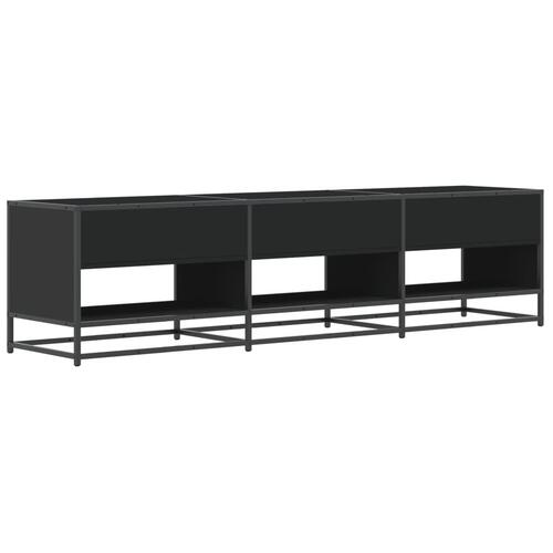 Tv-bord 180x40x46 cm konstrueret træ sort