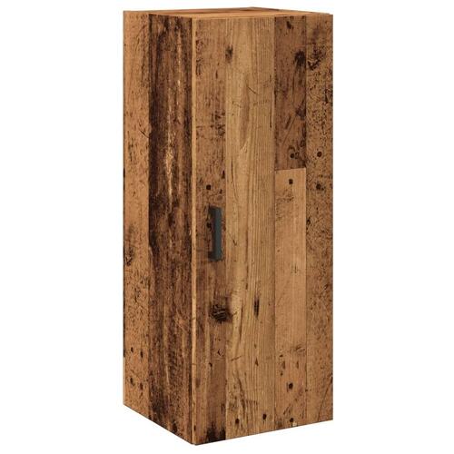 Vægskab 34,5x34x90 cm konstrueret træ gammelt træ-look