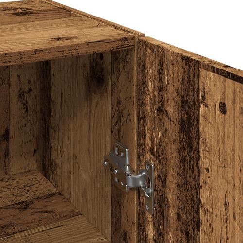 Vægskab 34,5x34x90 cm konstrueret træ gammelt træ-look