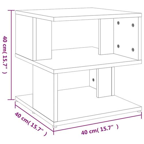 Sidebord 40x40x40 cm konstrueret træ sonoma-eg