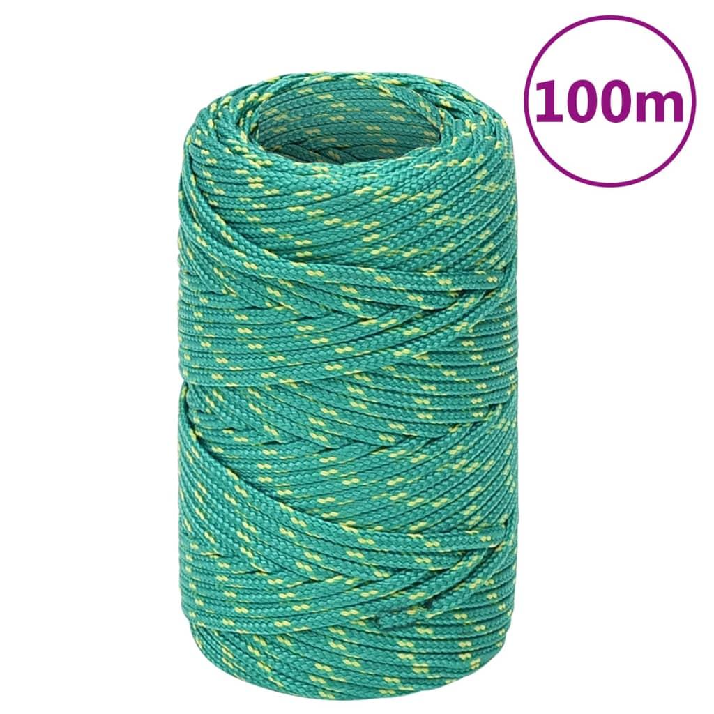 Tovværk til båd 2 mm 100 m polypropylen grøn