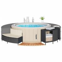 Spakant polyrattan og massivt akacietræ sort