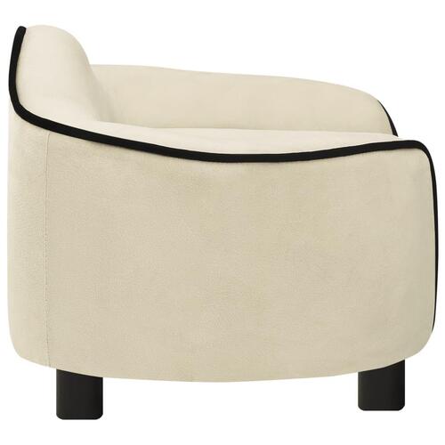 Hundesofa 67x47x36 cm plys cremefarvet