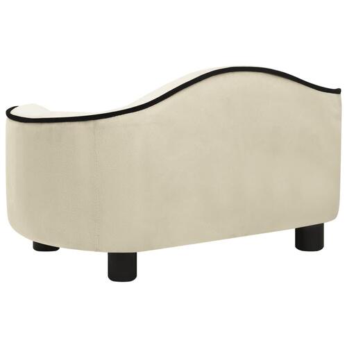 Hundesofa 67x47x36 cm plys cremefarvet