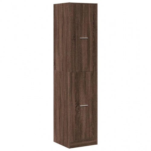 Apotekerskab 40×41×174,5 cm - konstrueret træ, brun egetræsfarve